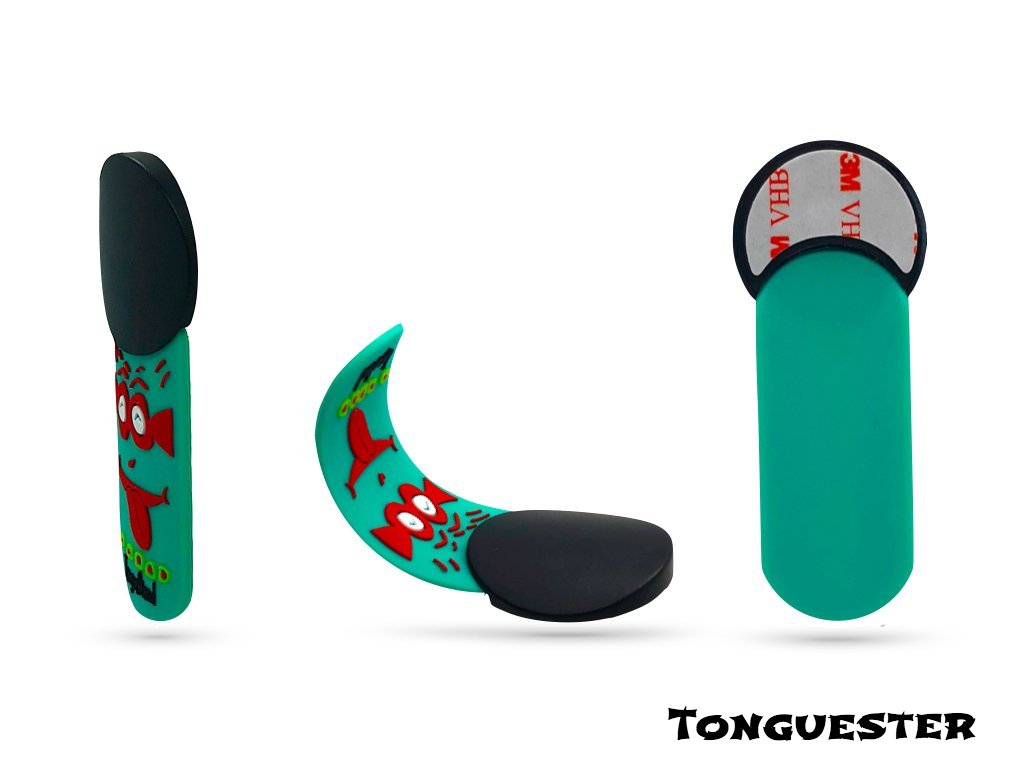 TongueStand "TongueSter" {phone-stand. grip. car phone holder}